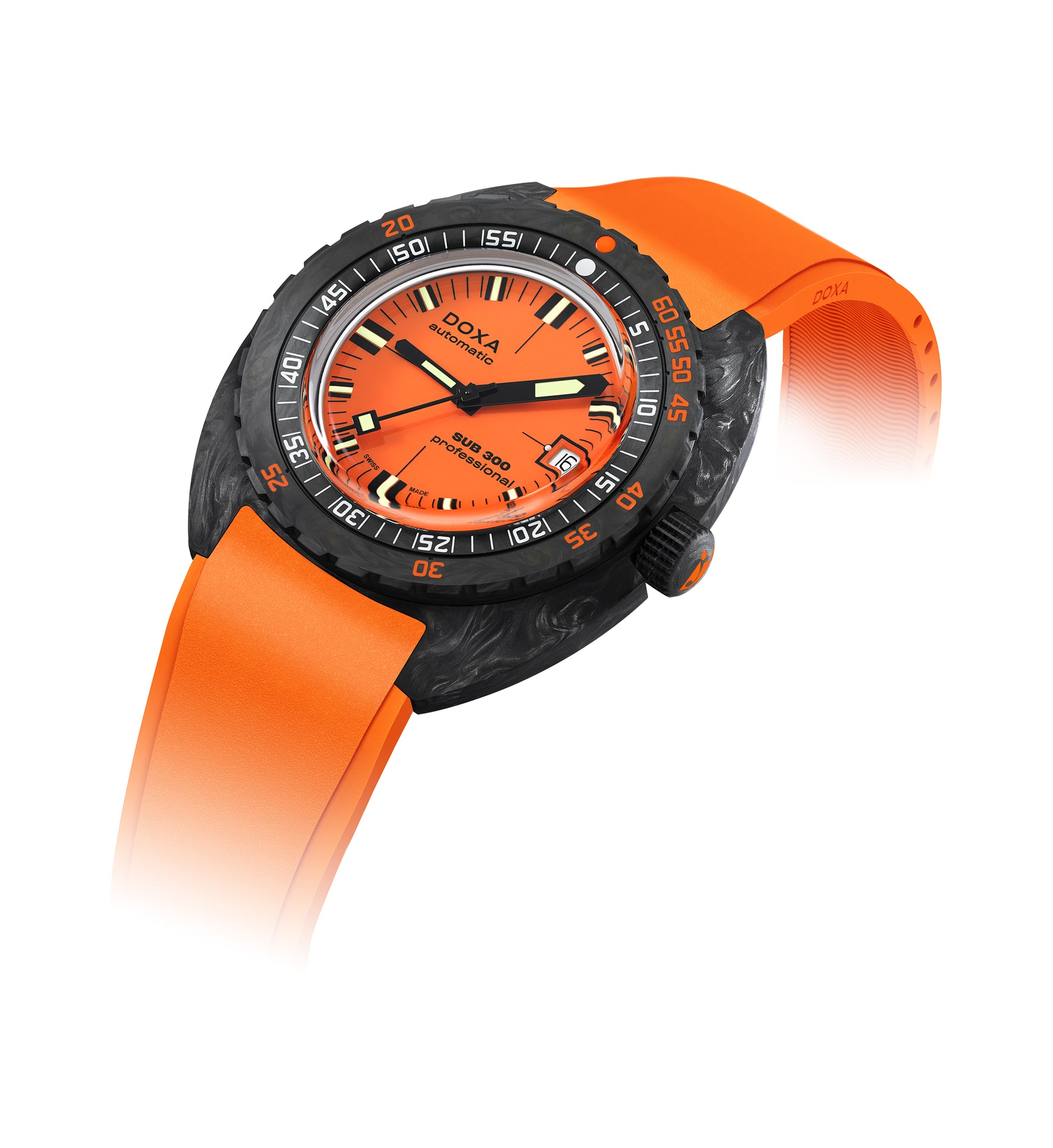 Doxa SUB 300 Carbon Professional Automatic (Orange Dial / 42.5mm)