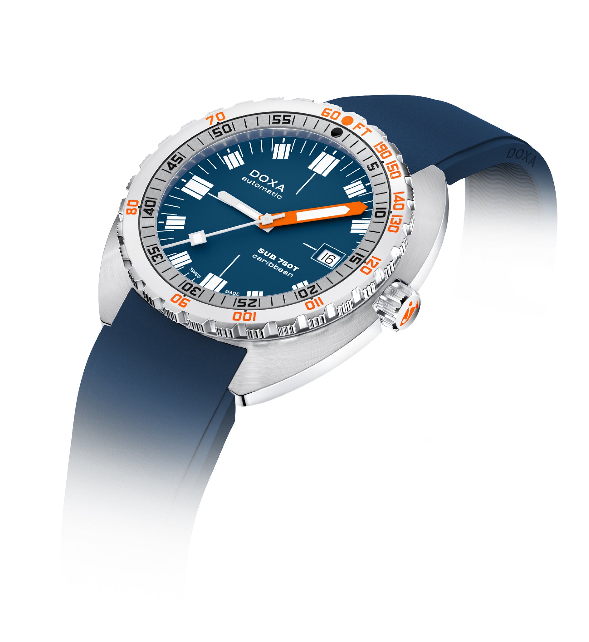 Doxa SUB 750T Caribbean Automatic (Blue Dial / 45mm)