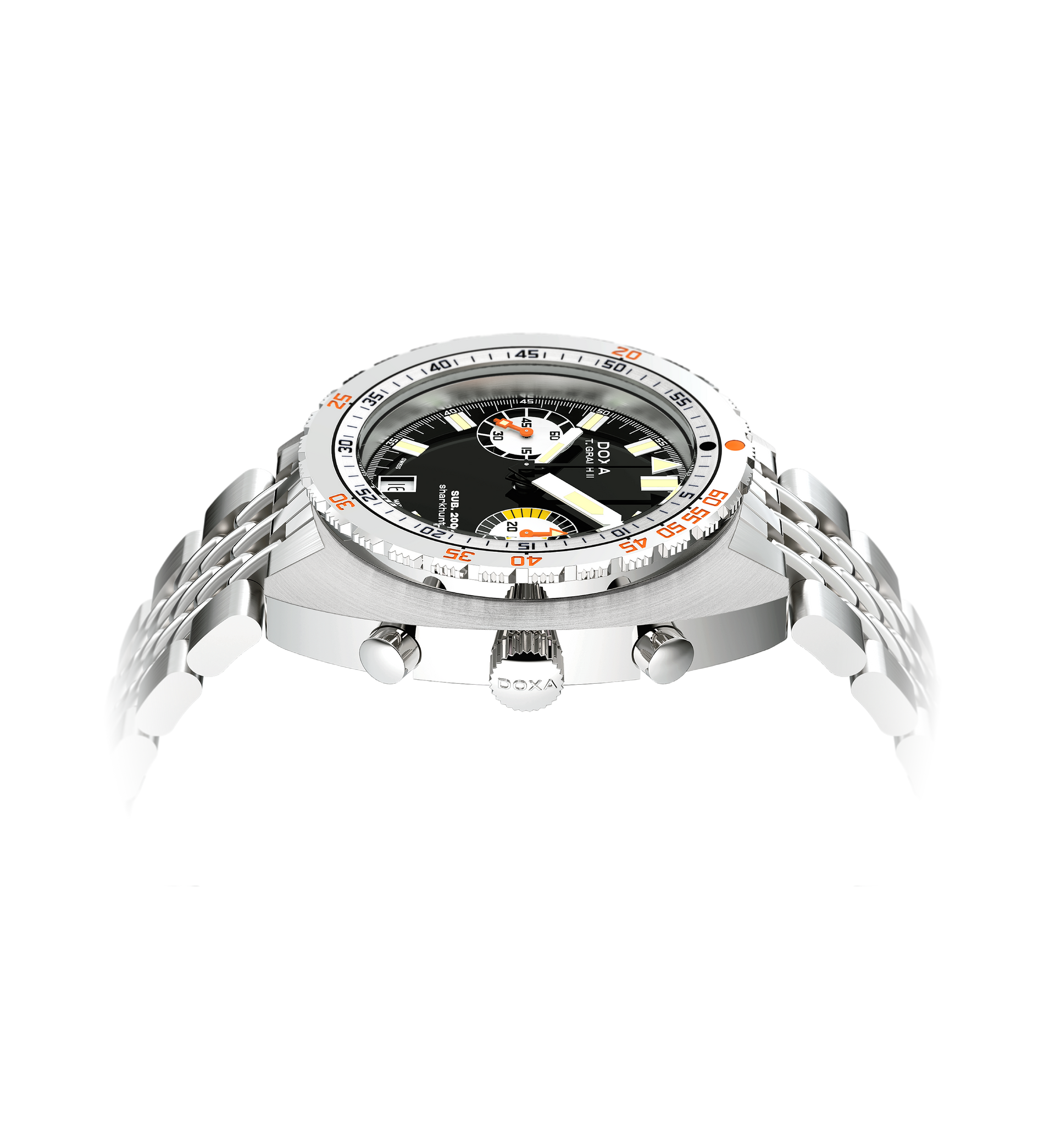 Doxa SUB 200 T.GRAPH II Sharkhunter Automatic Chronograph (Black Dial / 42mm)