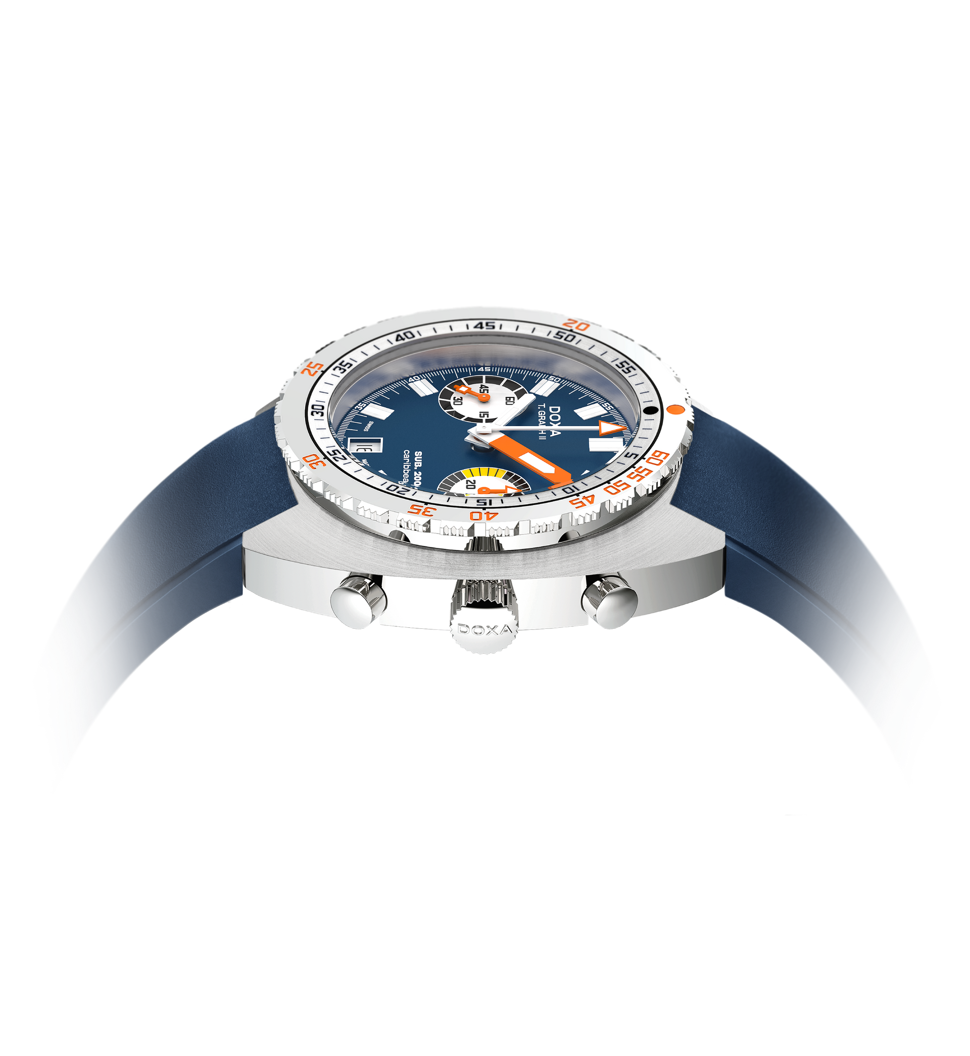 Doxa SUB 200 T.GRAPH II Caribbean Automatic Chronograph (Blue Dial / 42mm)