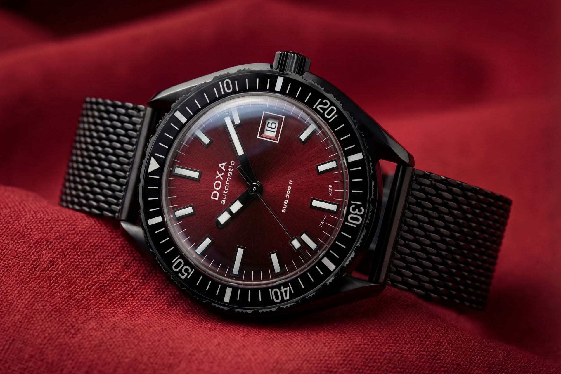 Doxa SUB 200 II Redcoral Automatic (Red Dial / 44mm)