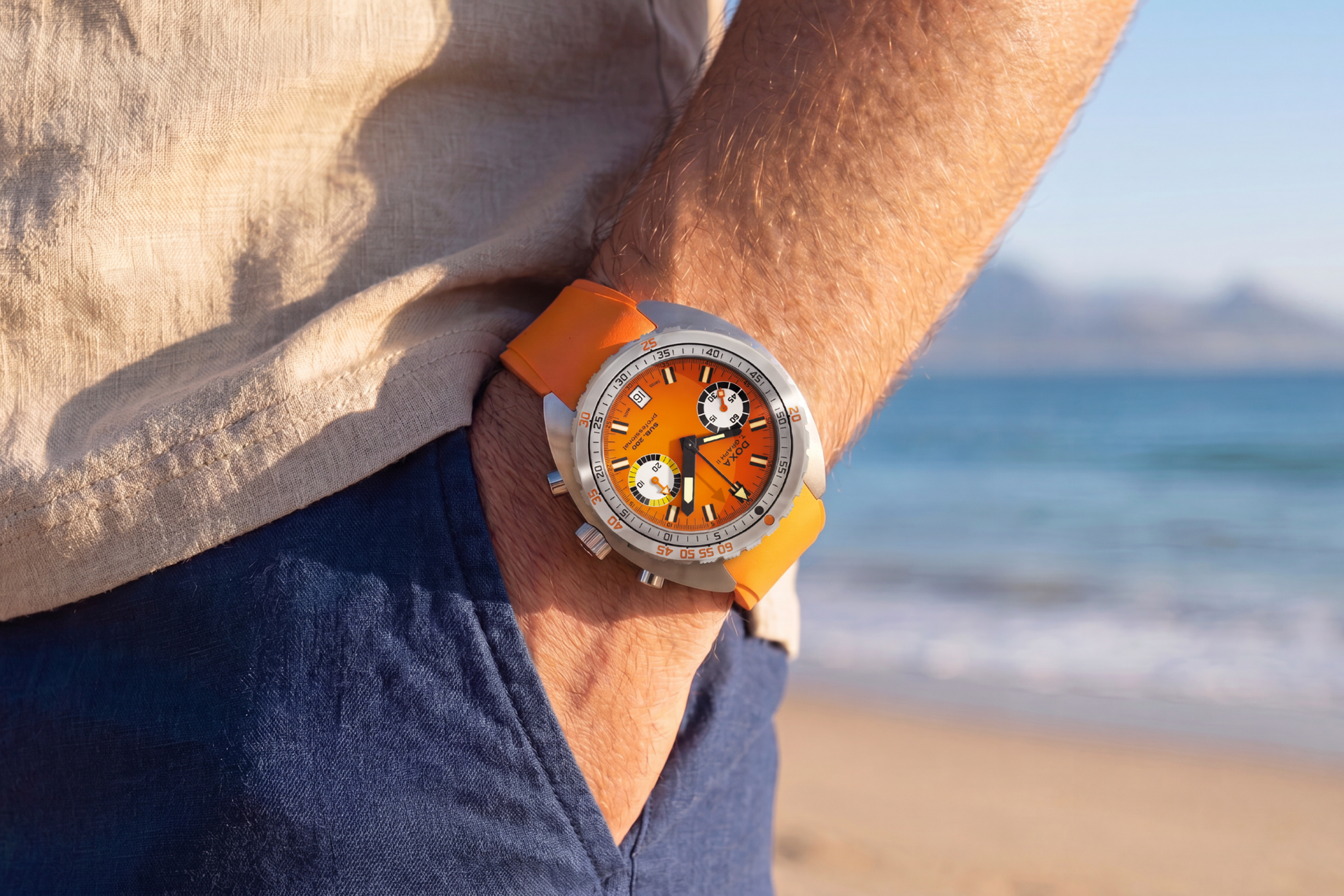 Doxa SUB 200 T.GRAPH II Professional Automatic Chronograph (Orange Dial / 42mm)