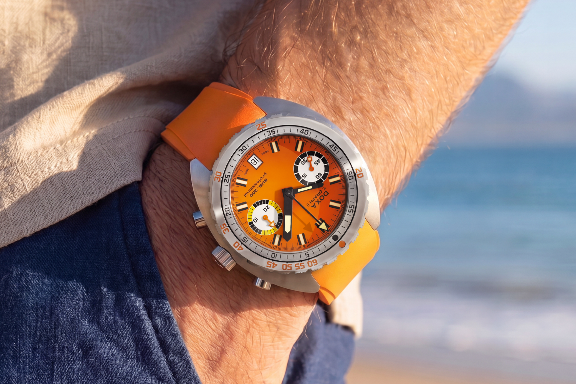 Doxa SUB 200 T.GRAPH II Professional Automatic Chronograph (Orange Dial / 42mm)