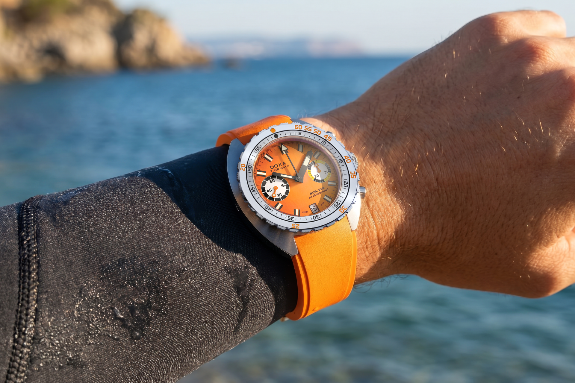Doxa SUB 200 T.GRAPH II Professional Automatic Chronograph (Orange Dial / 42mm)