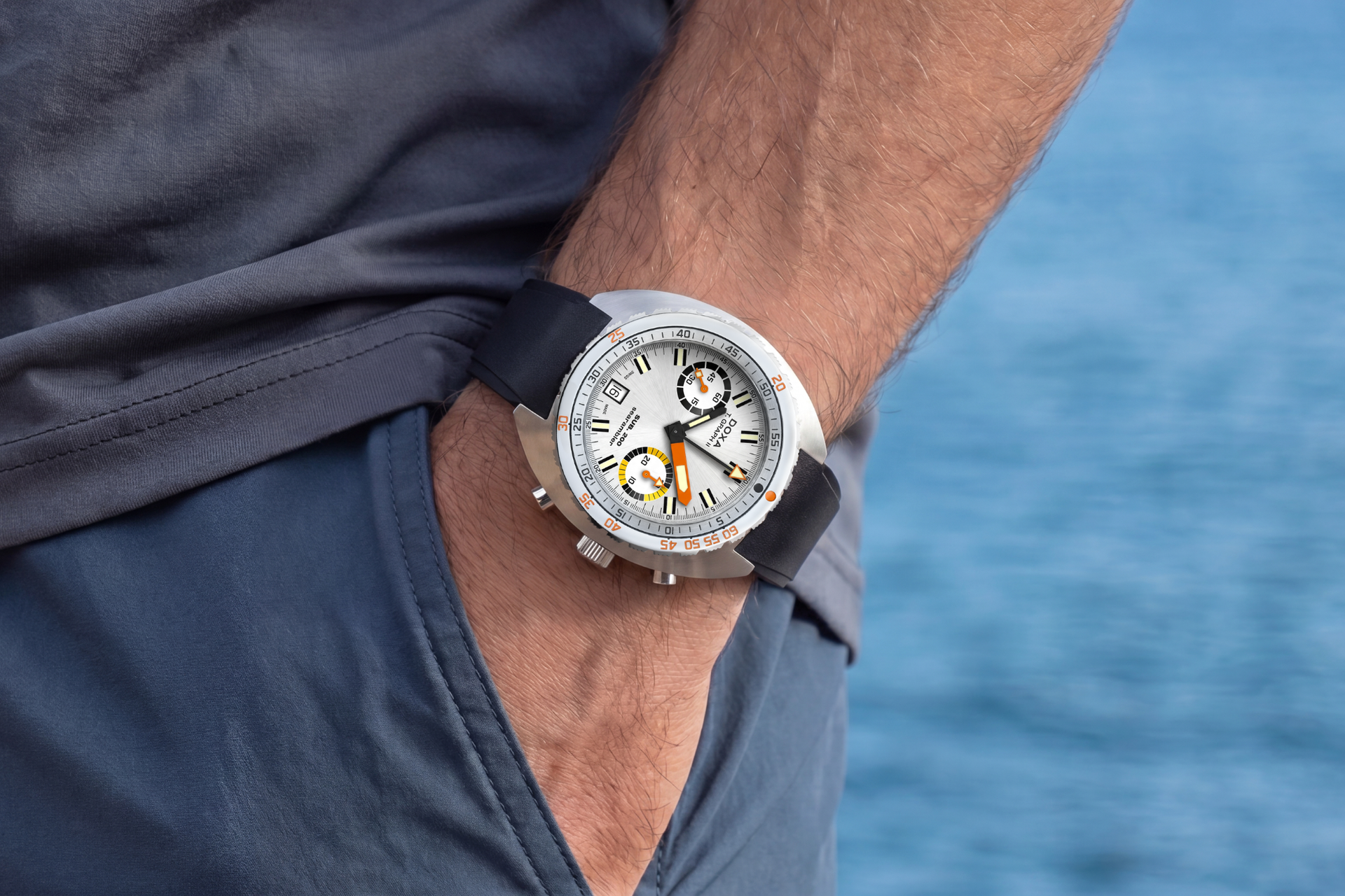 Doxa SUB 200 T.GRAPH II Searambler Automatic Chronograph (Silver Dial / 42mm)