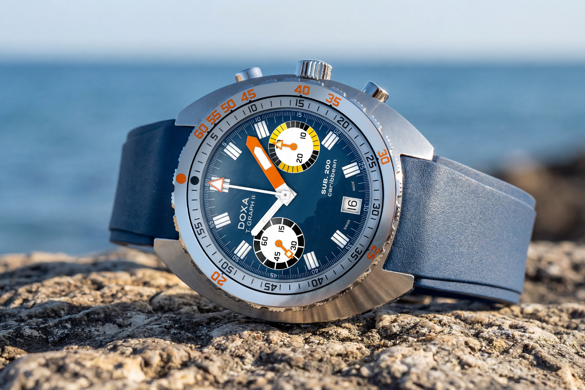 Doxa SUB 200 T.GRAPH II Caribbean Automatic Chronograph (Blue Dial / 42mm)
