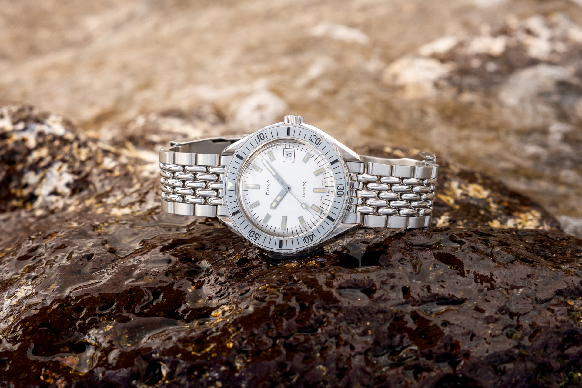 Doxa SUB 200 Whitepearl Automatic (White Dial / 42mm)