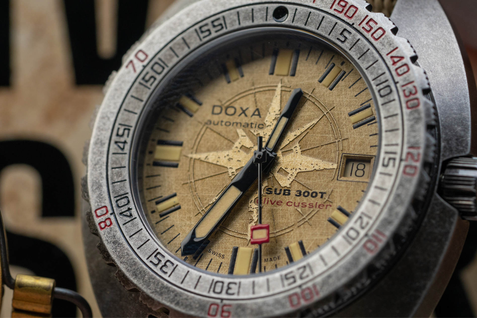 Doxa SUB 300T Clive Cussler Automatic (Beige Dial / 42.5mm)