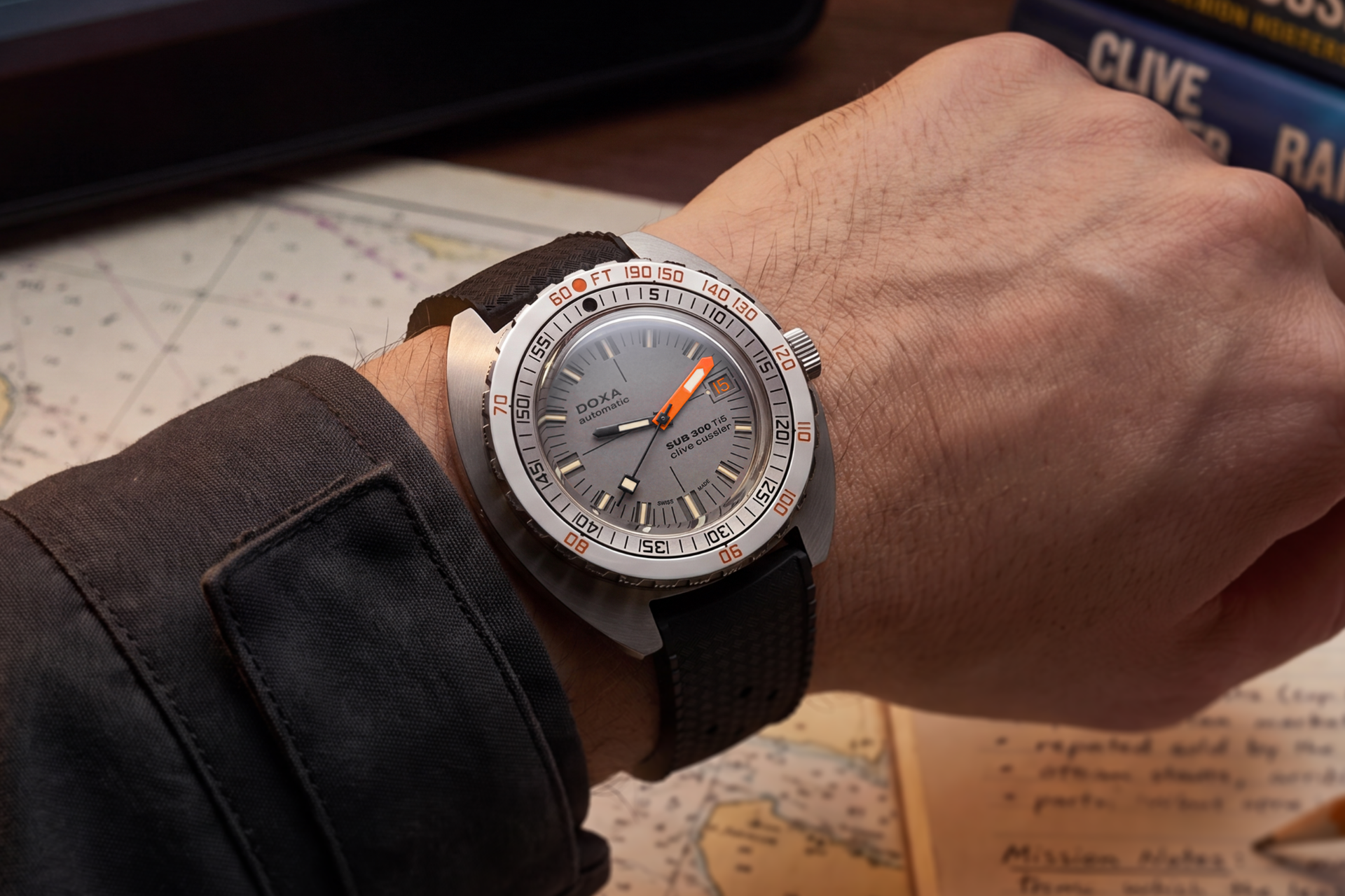 Doxa SUB 300 Ti5 Clive Cussler Automatic (Silver Dial / 42.5mm)