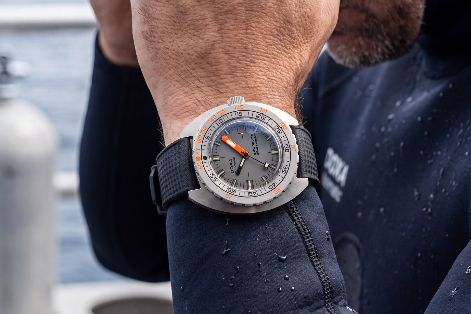 Doxa SUB 300 Ti5 Clive Cussler Automatic (Silver Dial / 42.5mm)