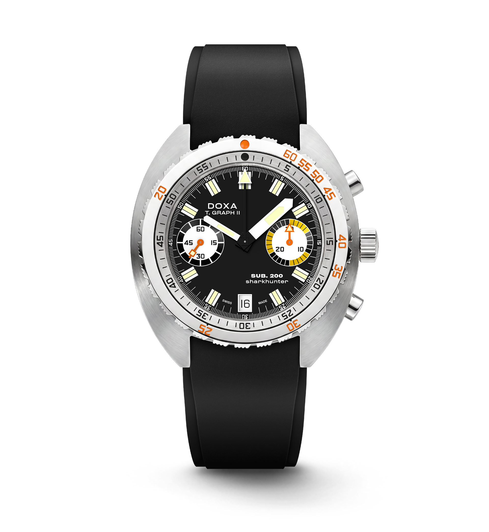 Doxa SUB 200 T.GRAPH II Sharkhunter Automatic Chronograph (Black Dial / 42mm)