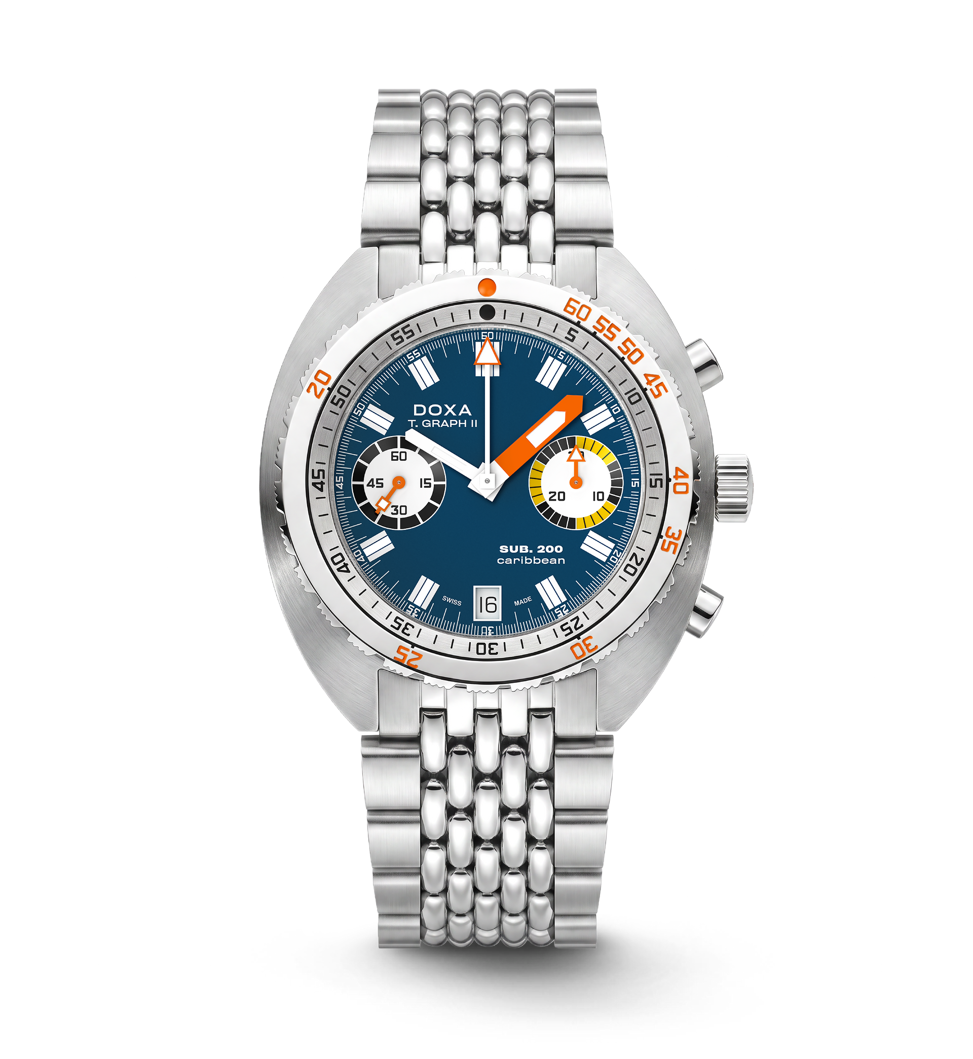 Doxa SUB 200 T.GRAPH II Caribbean Automatic Chronograph (Blue Dial / 42mm)