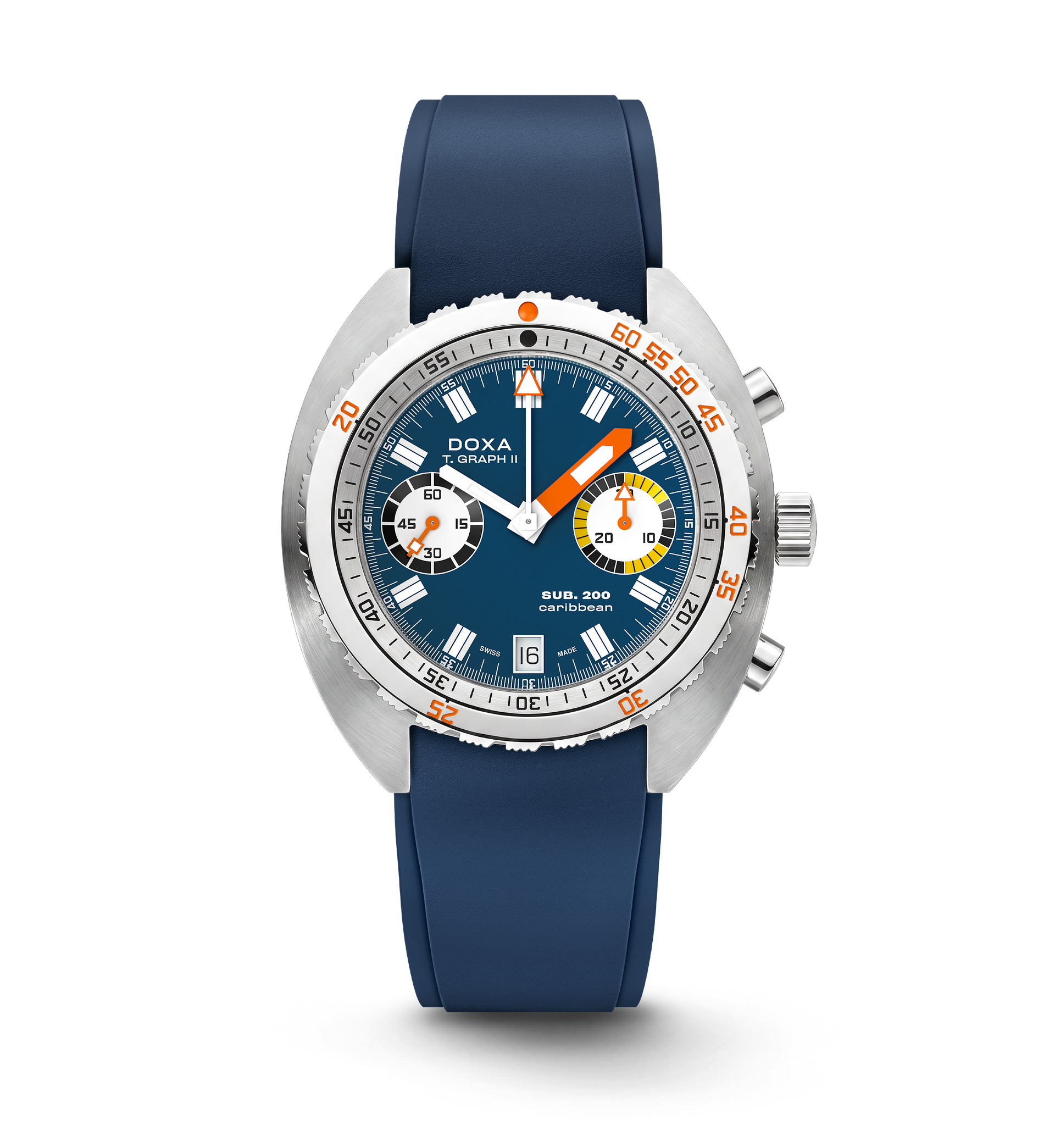 Doxa SUB 200 T.GRAPH II Caribbean Automatic Chronograph (Blue Dial / 42mm)