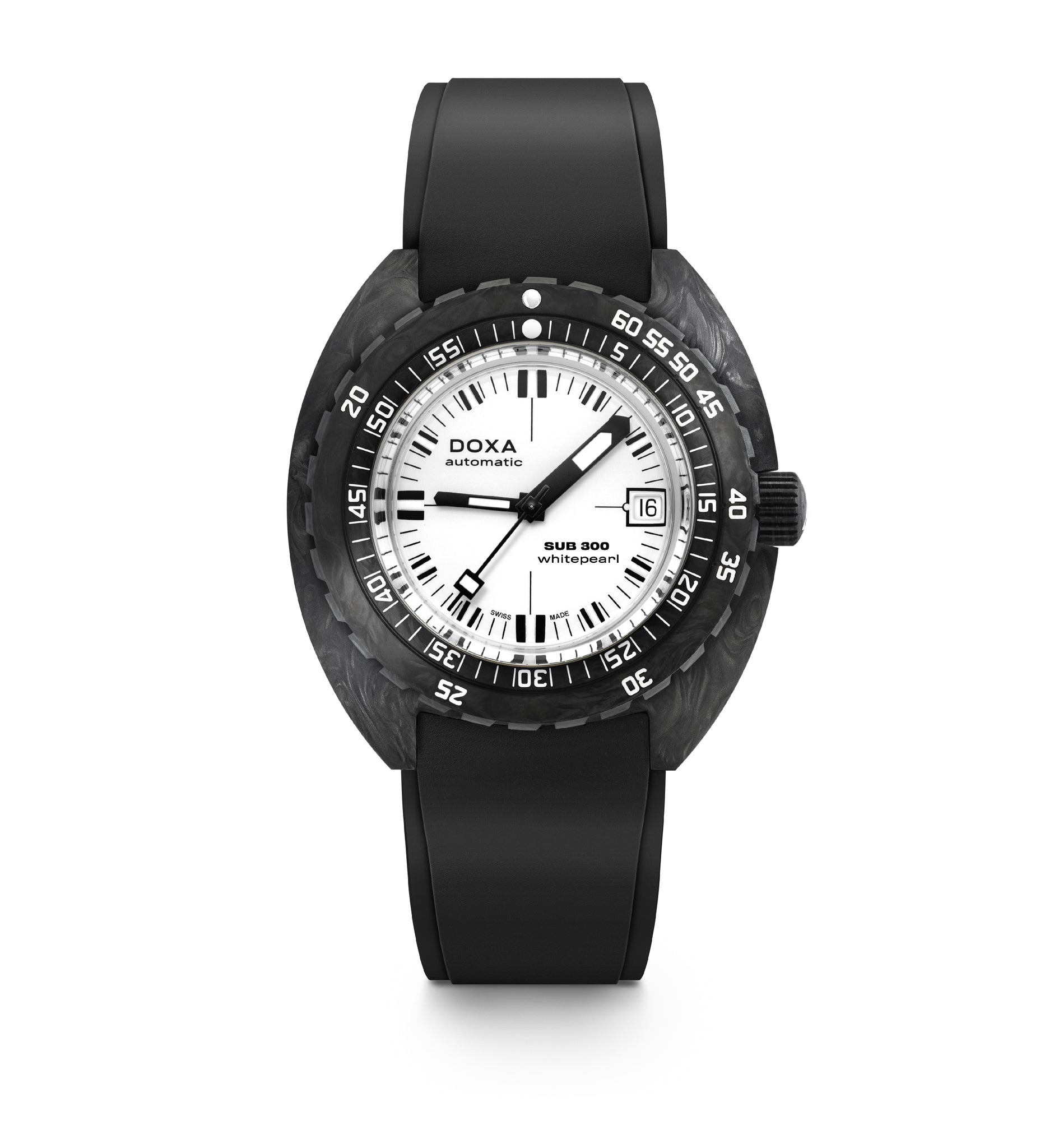 Doxa SUB 300 Carbon Whitepearl Automatic (White Dial / 42.5mm)