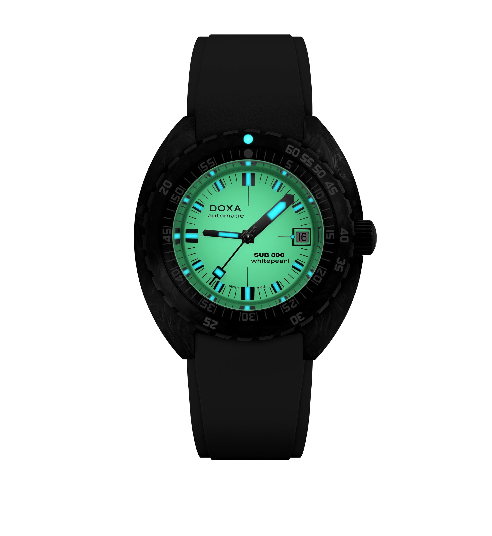 Doxa SUB 300 Carbon Whitepearl Automatic (White Dial / 42.5mm)