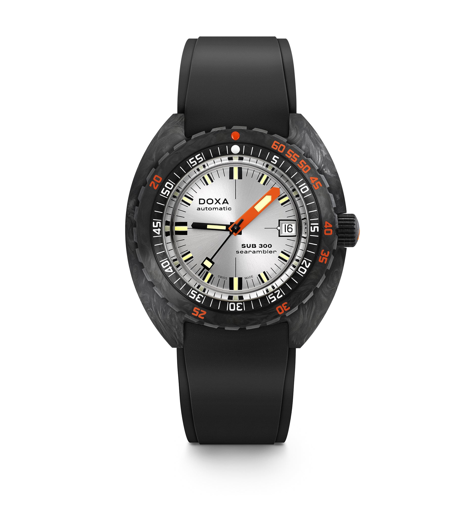 Doxa SUB 300 Carbon Searambler Automatic (Silver Dial / 42.5mm)