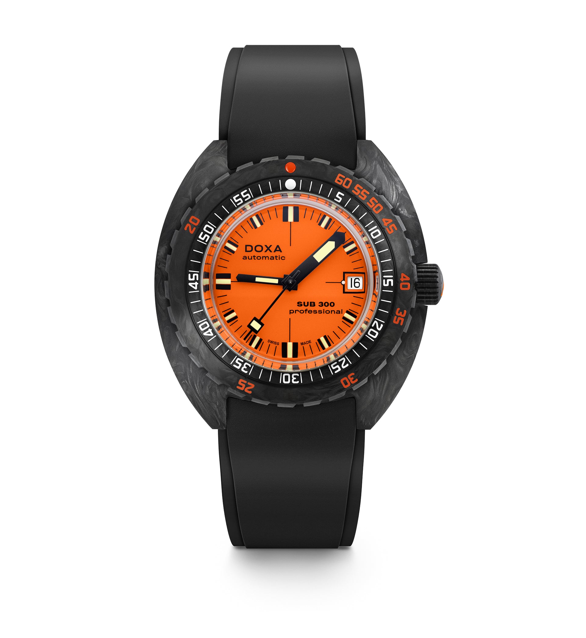 Doxa SUB 300 Carbon Professional Automatic (Orange Dial / 42.5mm)