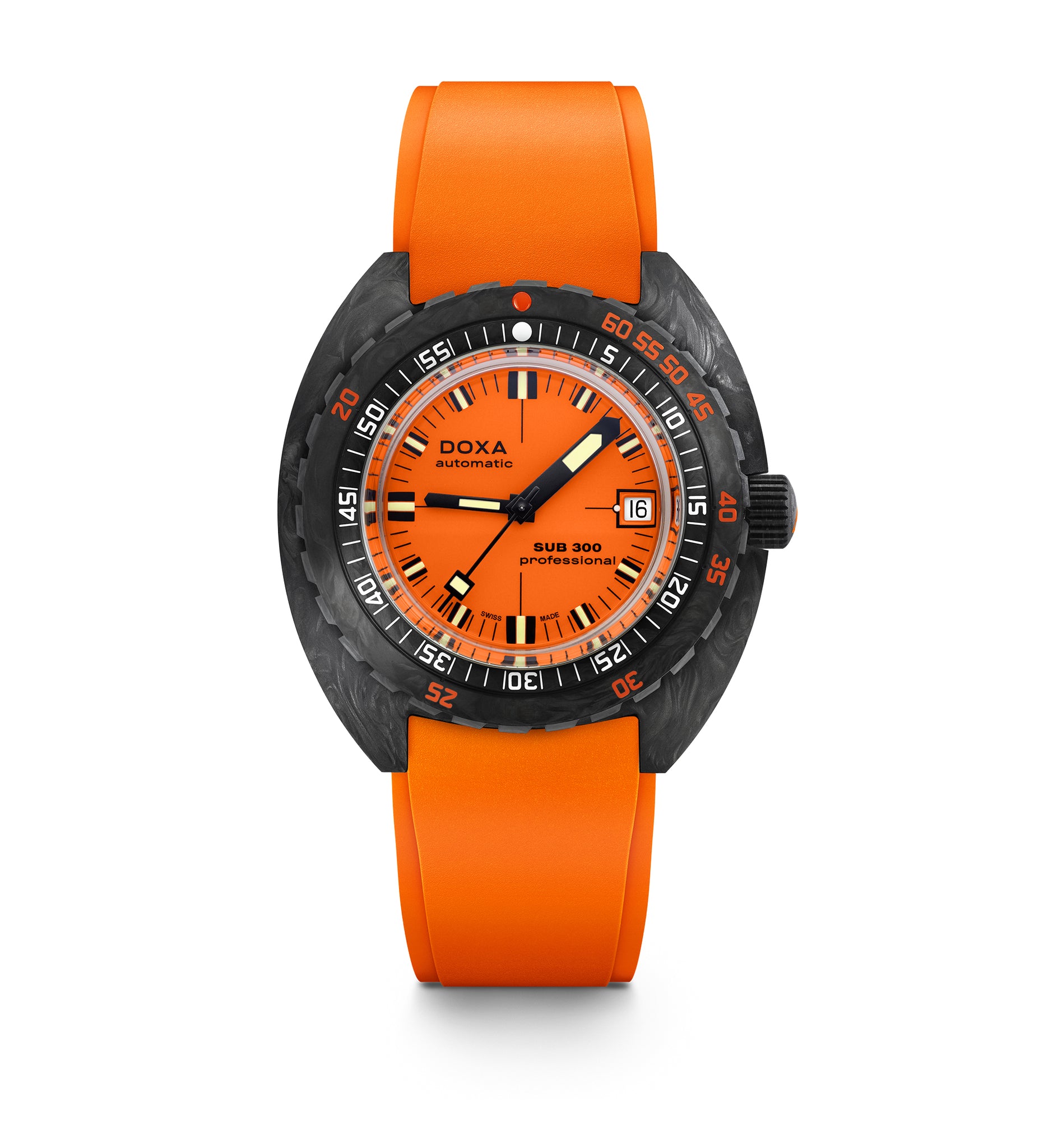 Doxa SUB 300 Carbon Professional Automatic (Orange Dial / 42.5mm)