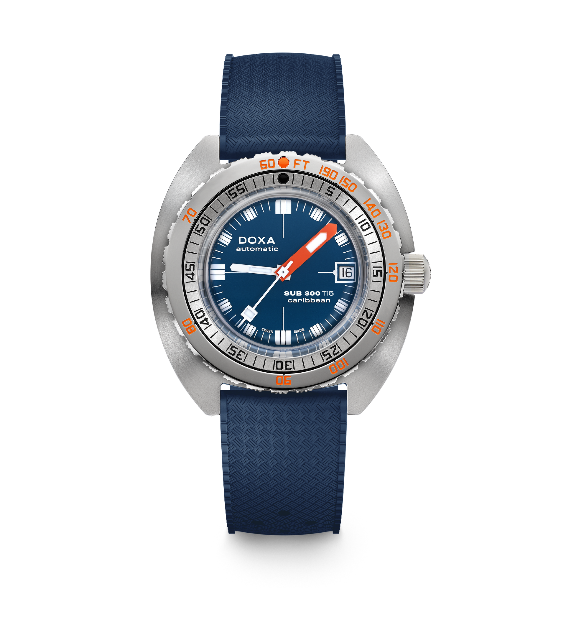 Doxa SUB 300 Ti5 Caribbean Automatic (Blue Dial / 42.5mm)