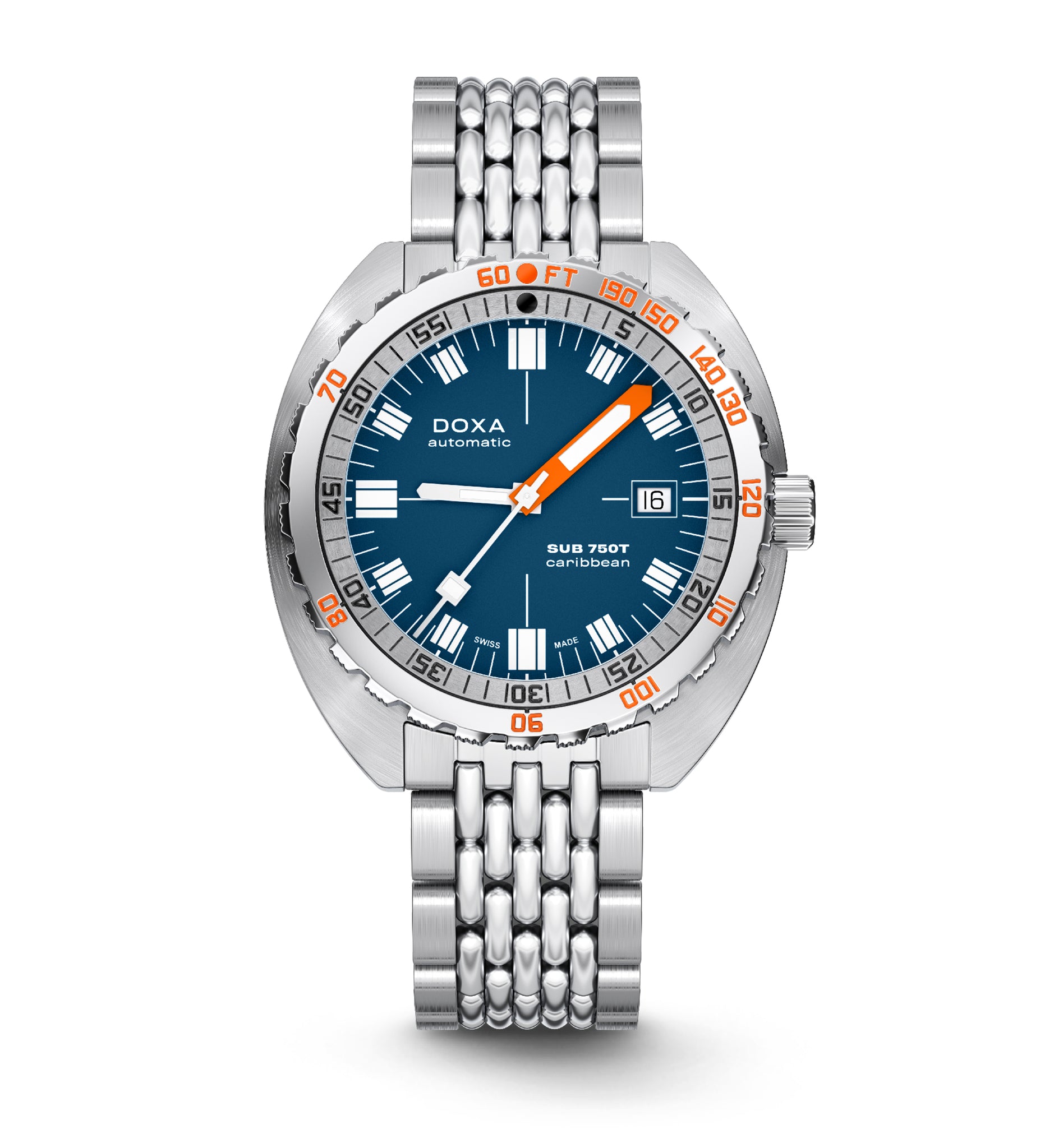 Doxa SUB 750T Caribbean Automatic (Blue Dial / 45mm)