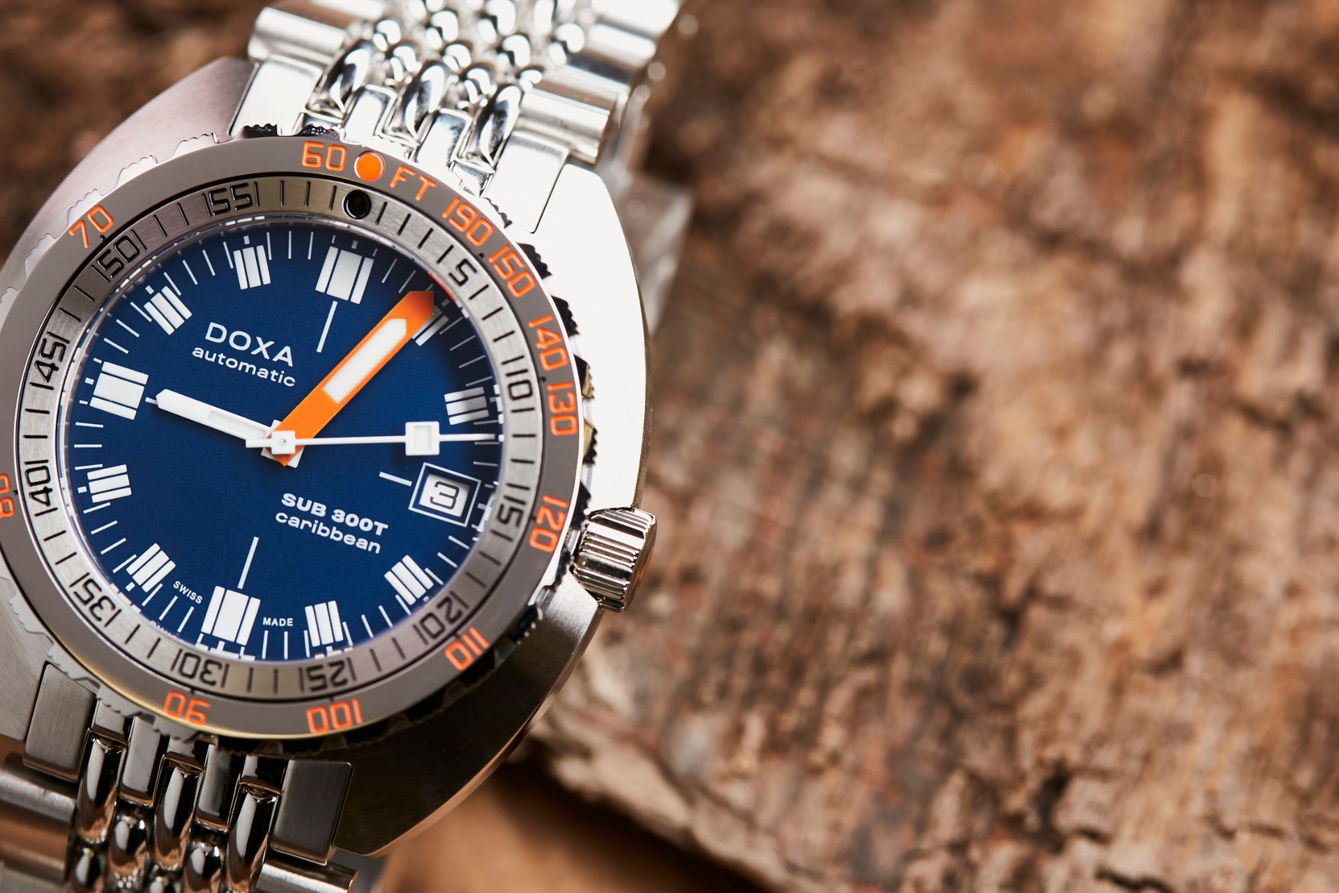 Doxa SUB 300T Caribbean Automatic (Blue Dial / 42.5mm)