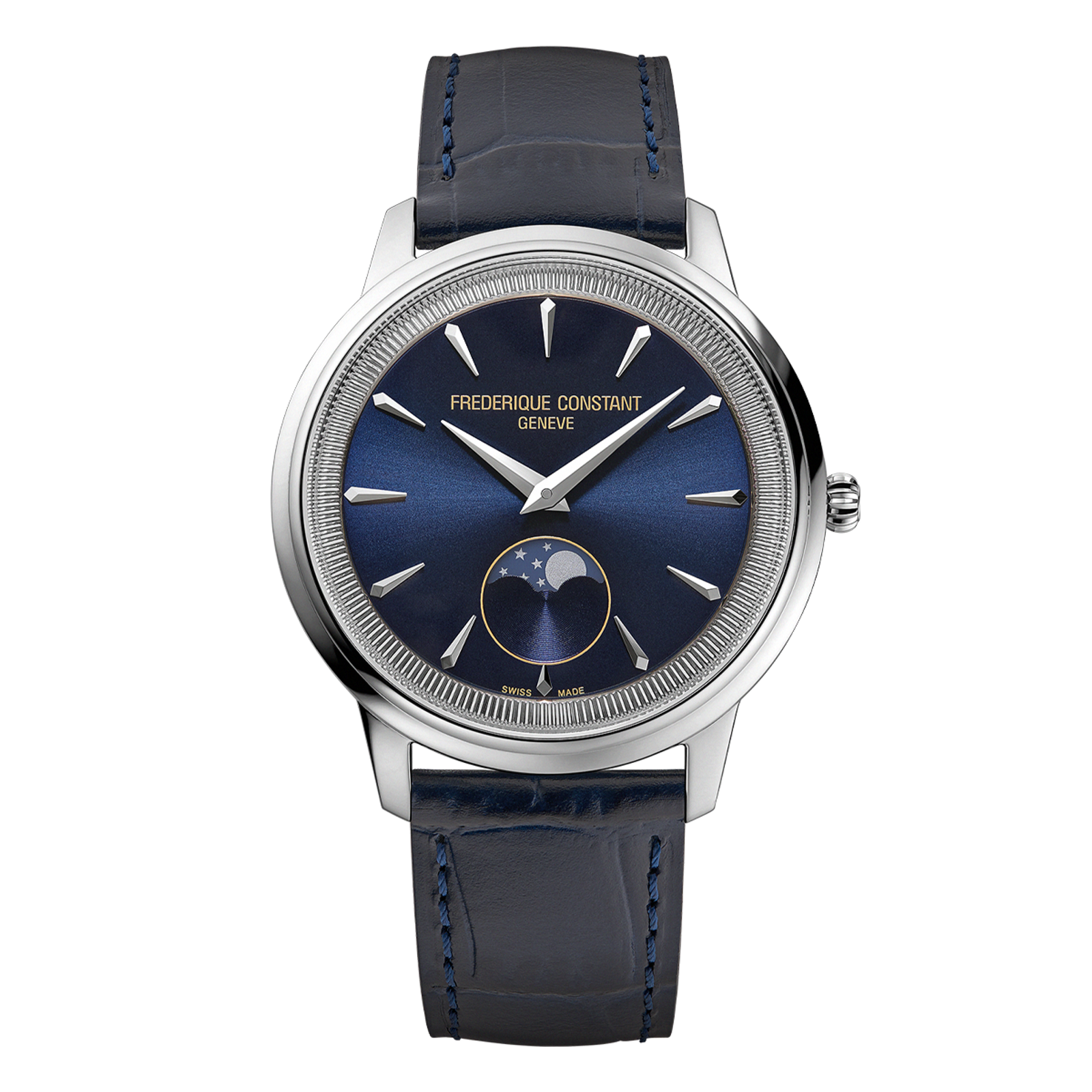 Frederique Constant Classics Moneta Moonphase Quartz (Blue Dial / 37mm)