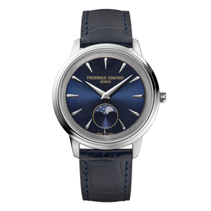 Frederique Constant Classics Moneta Moonphase Quartz (Blue Dial / 37mm)