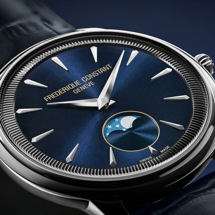 Frederique Constant Classics Moneta Moonphase Quartz (Blue Dial / 37mm)