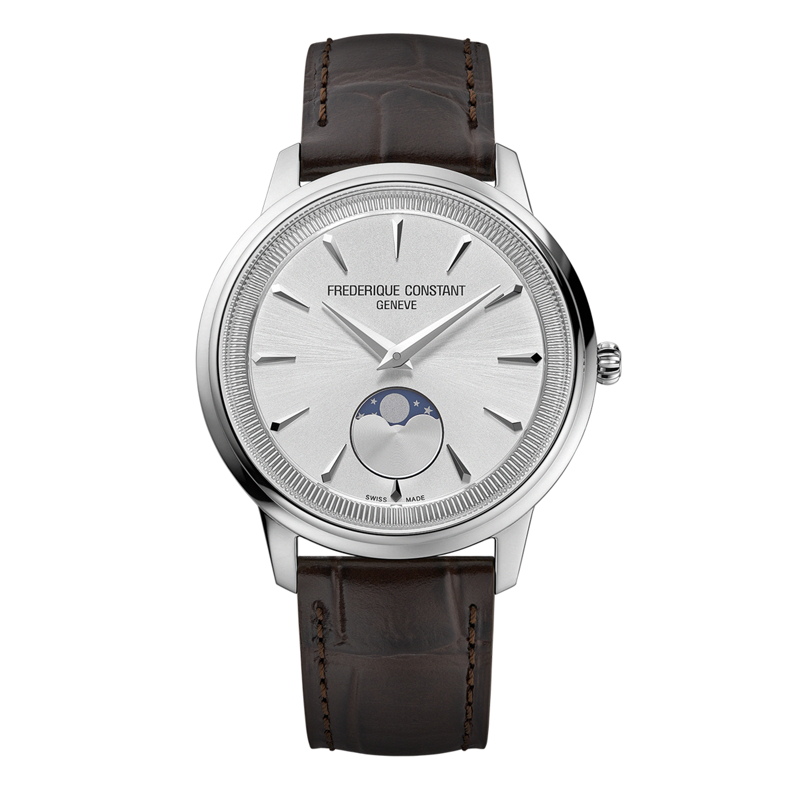 Frederique Constant Classics Moneta Moonphase Quartz (Silver Dial / 37mm)