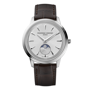 Frederique Constant Classics Moneta Moonphase Quartz (Silver Dial / 37mm)