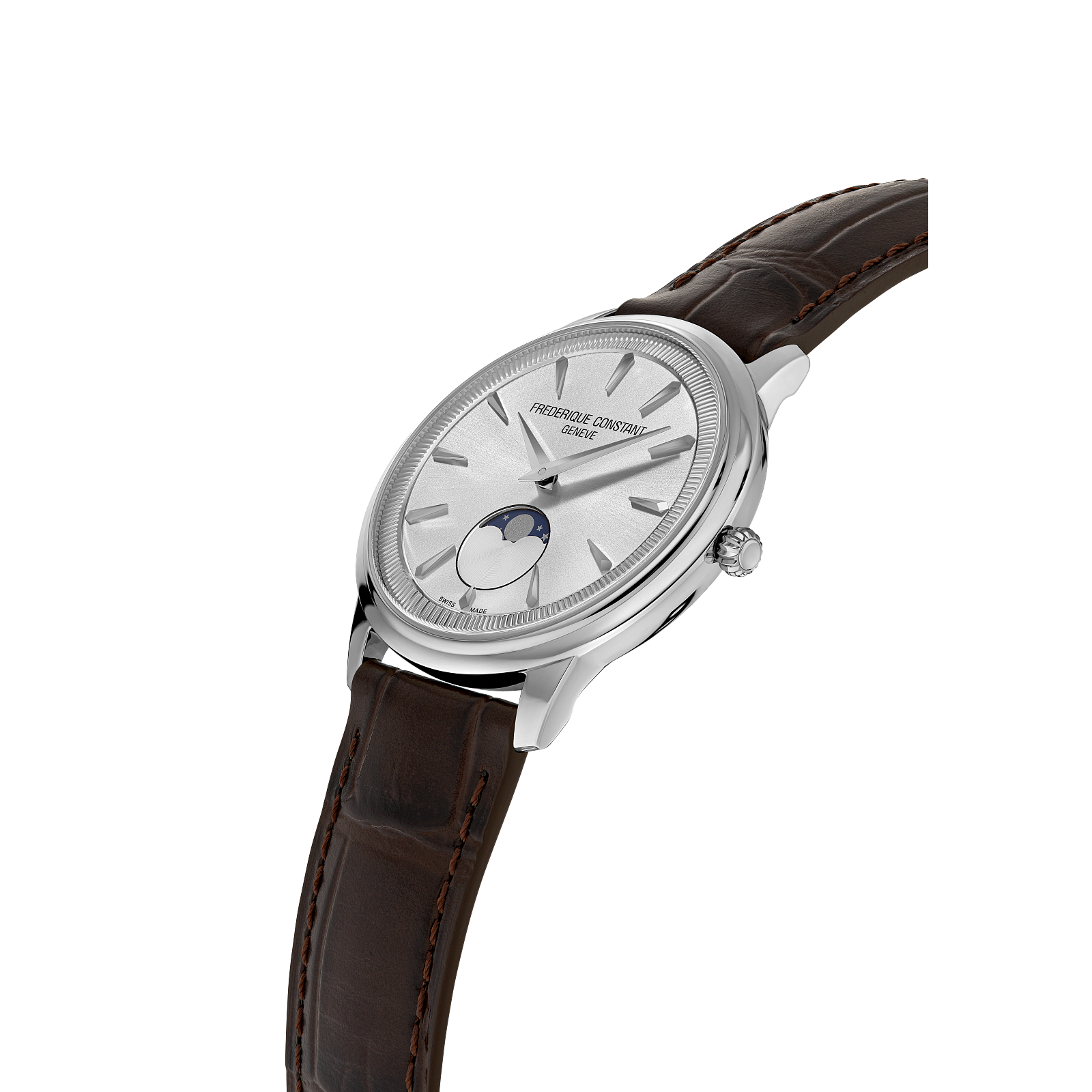 Frederique Constant Classics Moneta Moonphase Quartz (Silver Dial / 37mm)