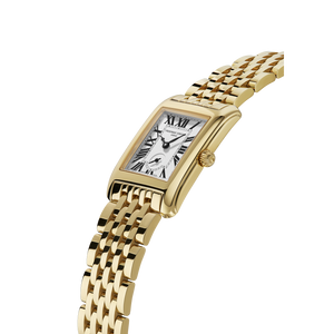 Frederique Constant Classics Carrée Quartz (White Dial / 36mm x 25mm / Yellow Gold Plated Case)