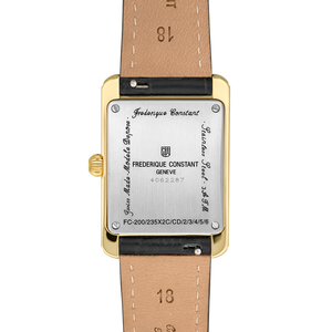 Frederique Constant Classics Carrée Quartz (White Dial / 36mm x 25mm / Yellow Gold Plated Case)