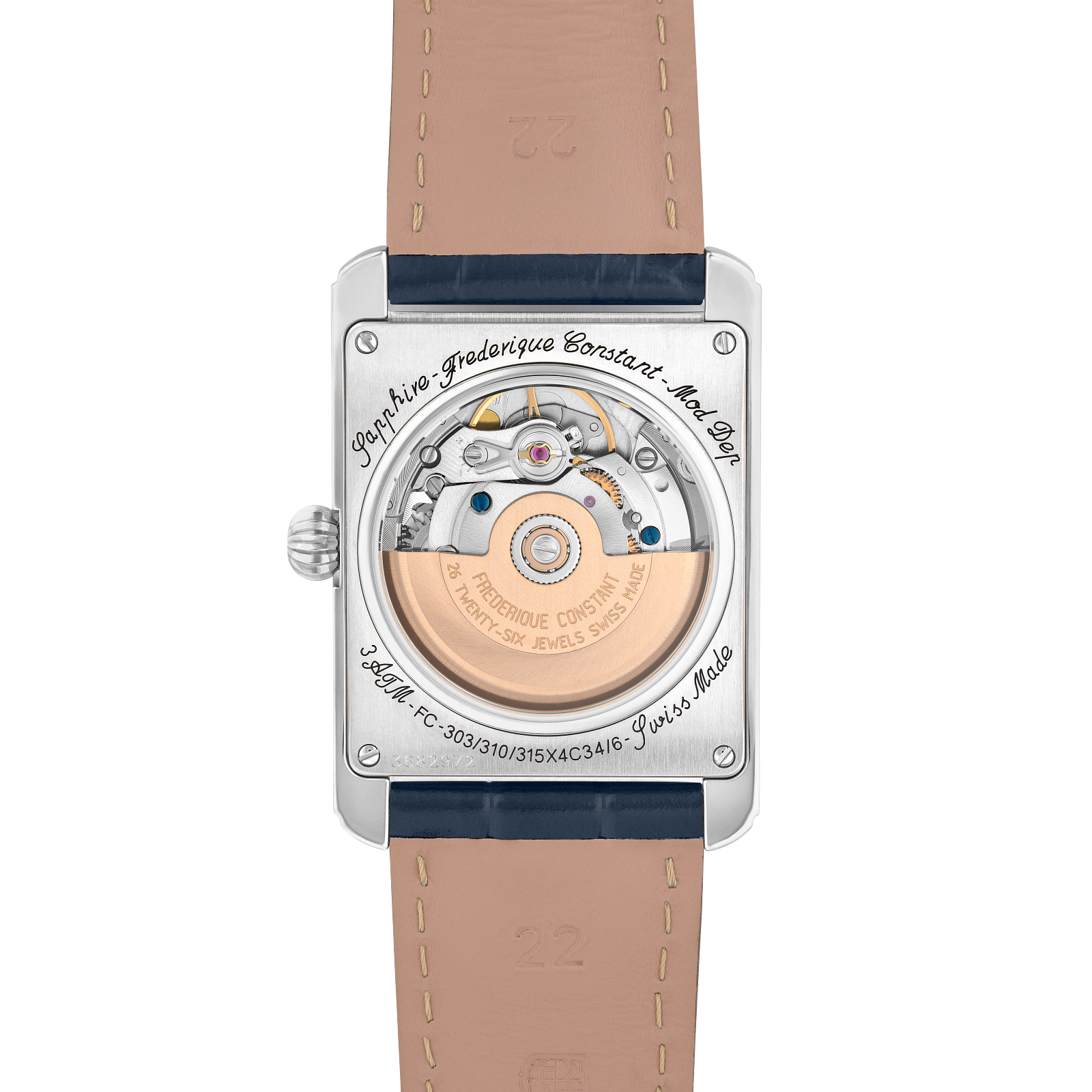 Frederique Constant Classics Carrée Automatic (Blue Dial)