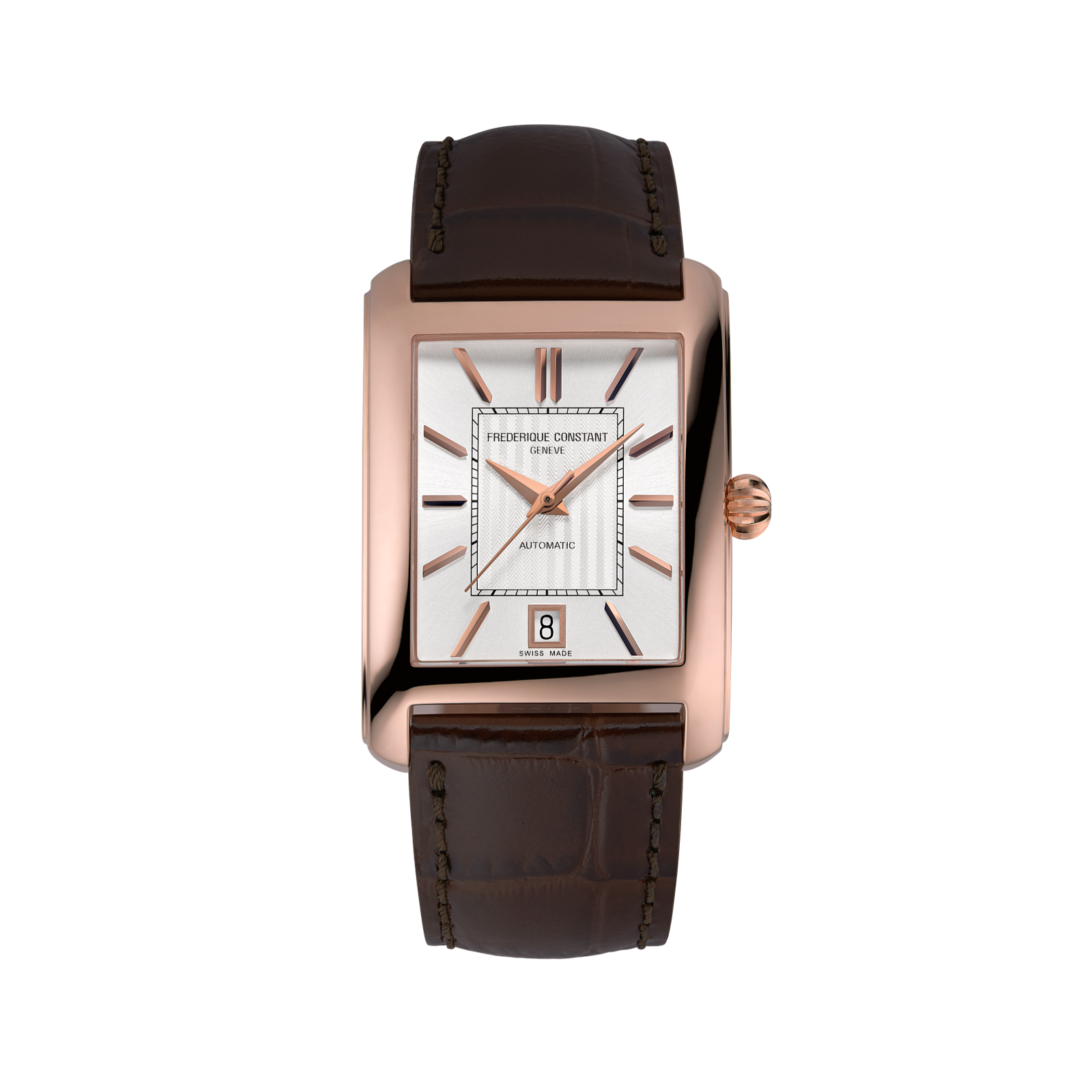 Frederique Constant Classics Carrée Automatic (White Dial / Rose Gold Plated Case)