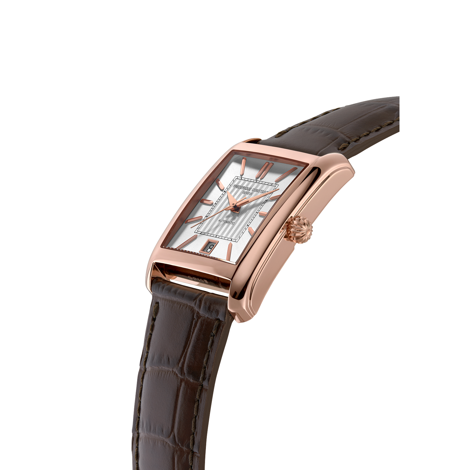Frederique Constant Classics Carrée Automatic (White Dial / Rose Gold Plated Case)