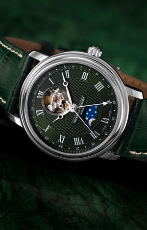 Frederique Constant Classics Heart Beat Moonphase Date Automatic (Green Dial / 40mm)