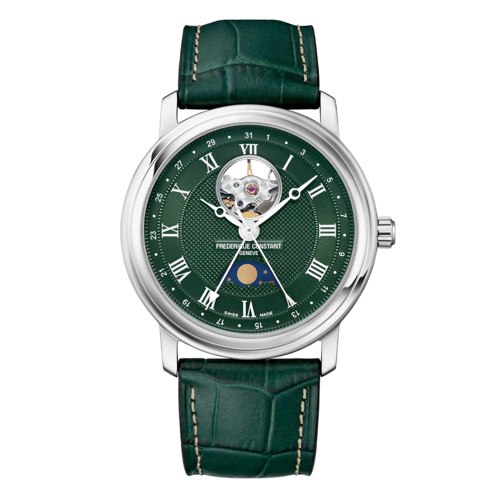 Frederique Constant Classics Heart Beat Moonphase Date Automatic (Green Dial / 40mm)