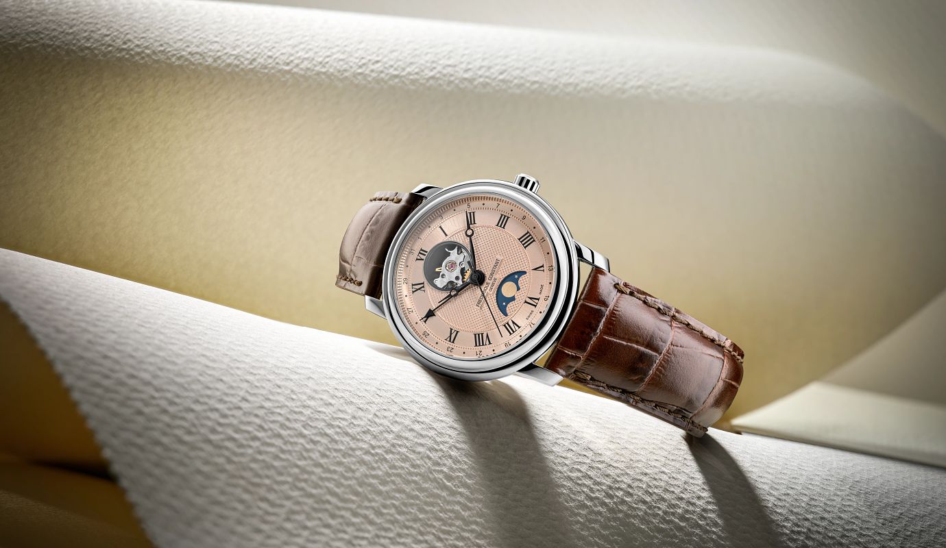Frederique Constant Classics Heart Beat Moonphase Date Automatic (Salmon Dial / 40mm)