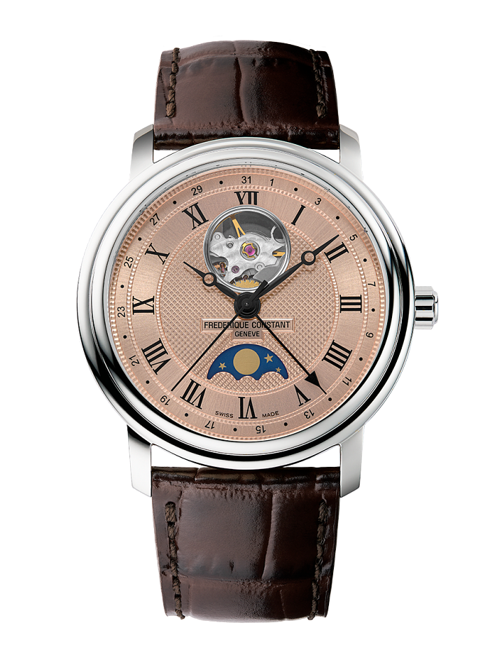 Frederique Constant Classics Heart Beat Moonphase Date Automatic (Salmon Dial / 40mm)