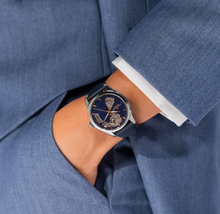 Hamilton Jazzmaster Open Heart Auto (Blue Aventurine Dial / 36mm)