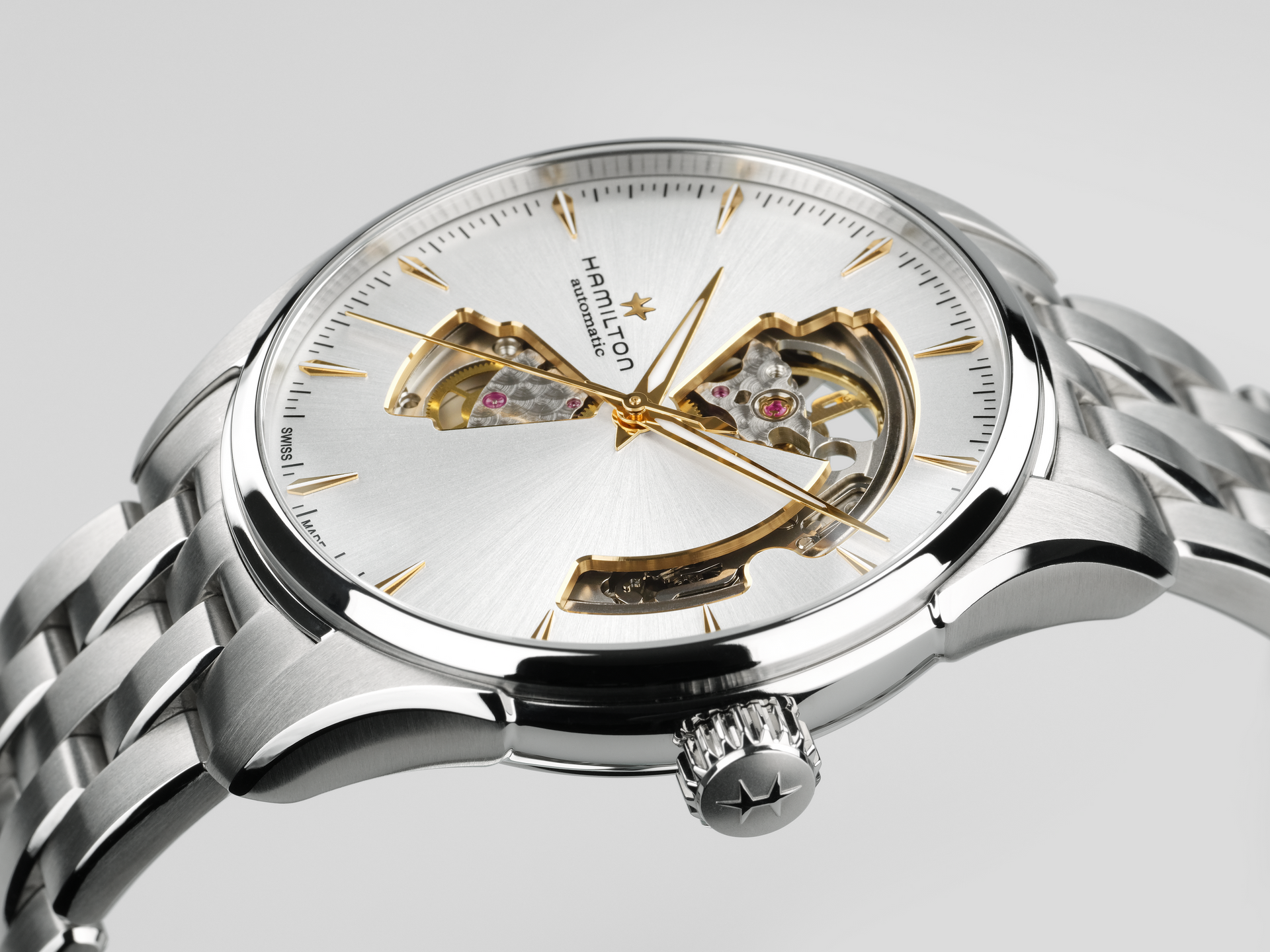 Hamilton Jazzmaster Open Heart Auto (cadran argenté / 40mm)