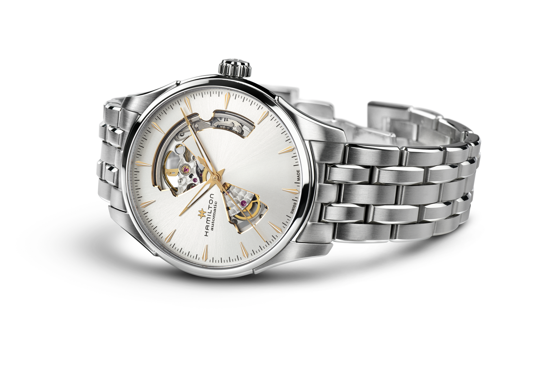 Hamilton Jazzmaster Open Heart Auto (cadran argenté / 40mm)