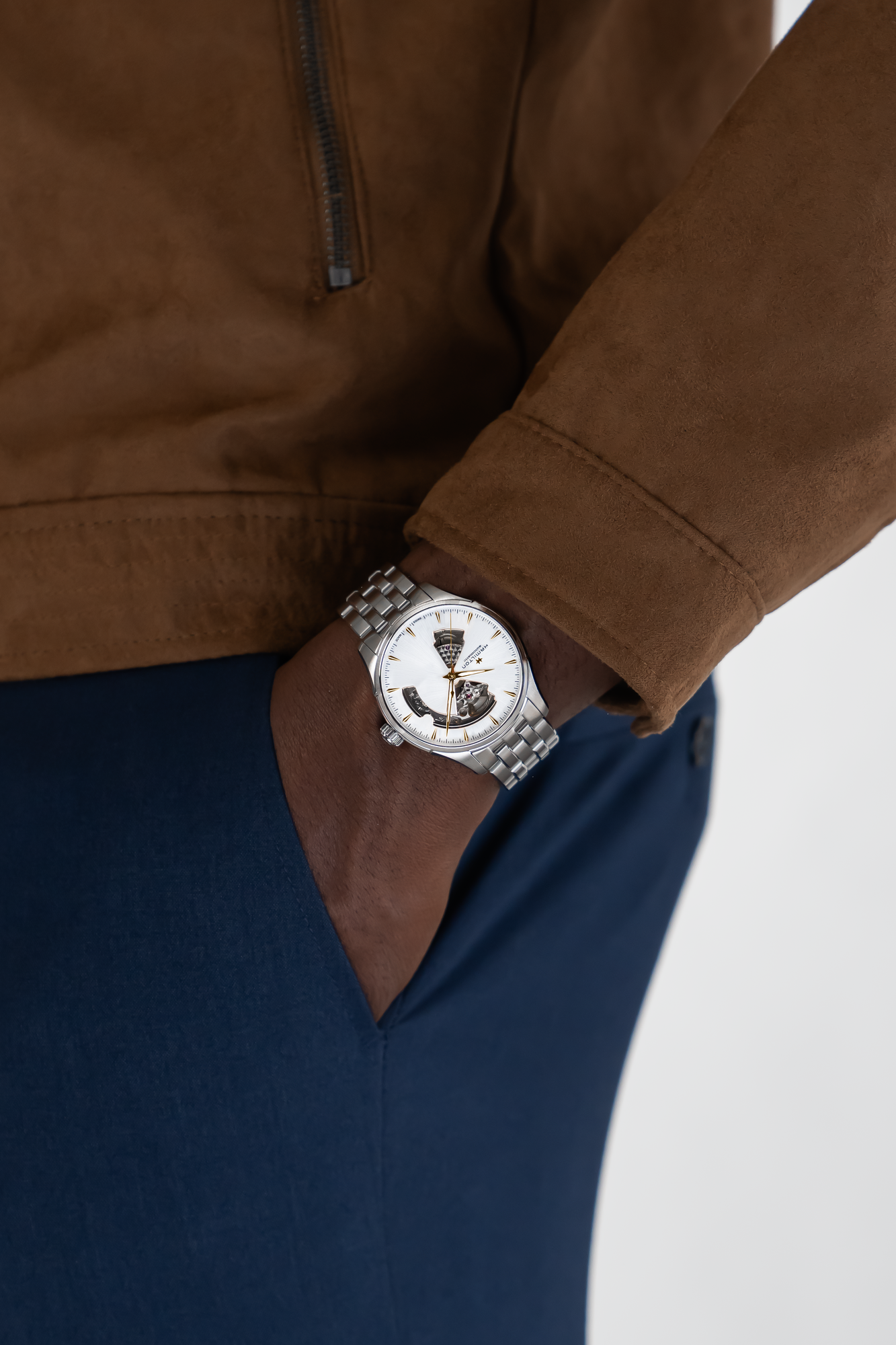 Hamilton Jazzmaster Open Heart Auto (cadran argenté / 40mm)