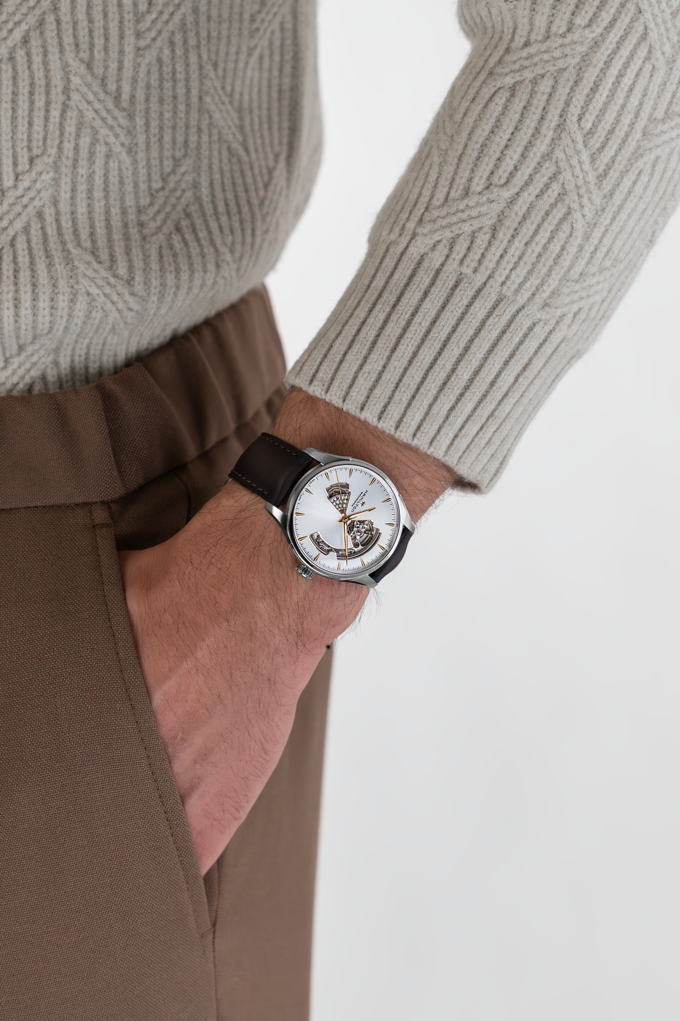 Hamilton Jazzmaster Open Heart Auto (cadran argenté / 40mm)