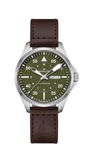 Hamilton Khaki Aviation Pilot Day Date Auto (Green Dial 42mm