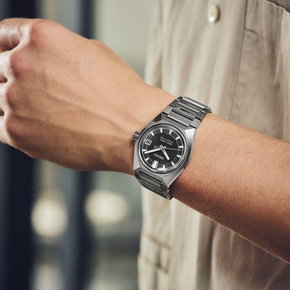 King Seiko VANAC Titanium HKF003 Automatic (Black Dial / 41mm)