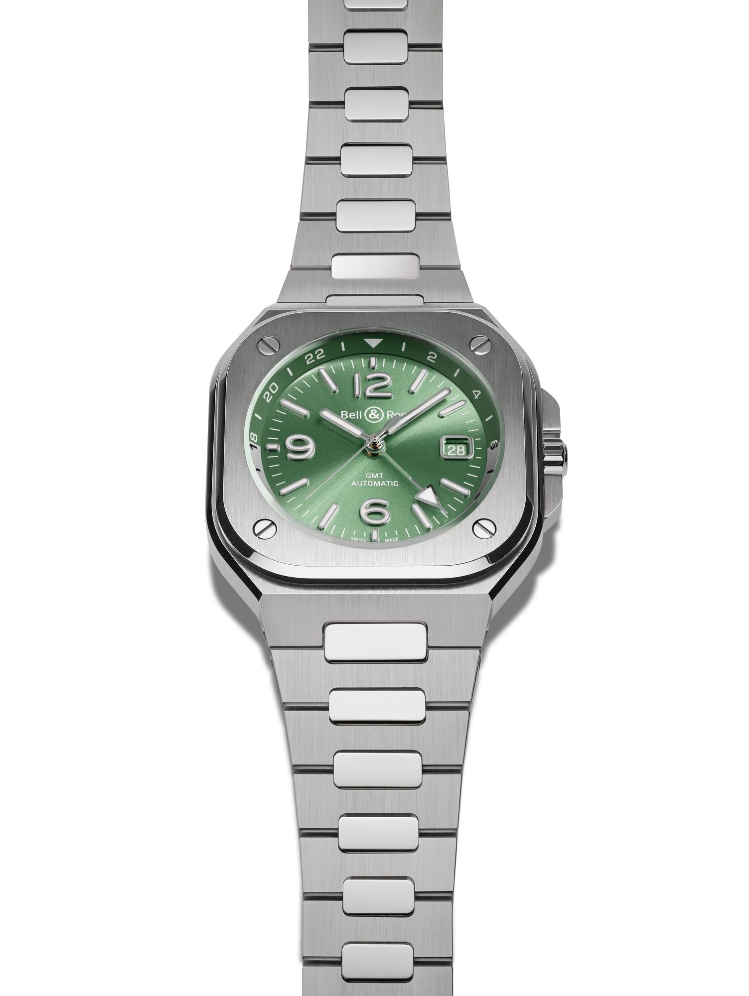 Bell & Ross BR 05 GMT Green Steel Automatic BR05G-GN-ST (Green Dial / 41mm)