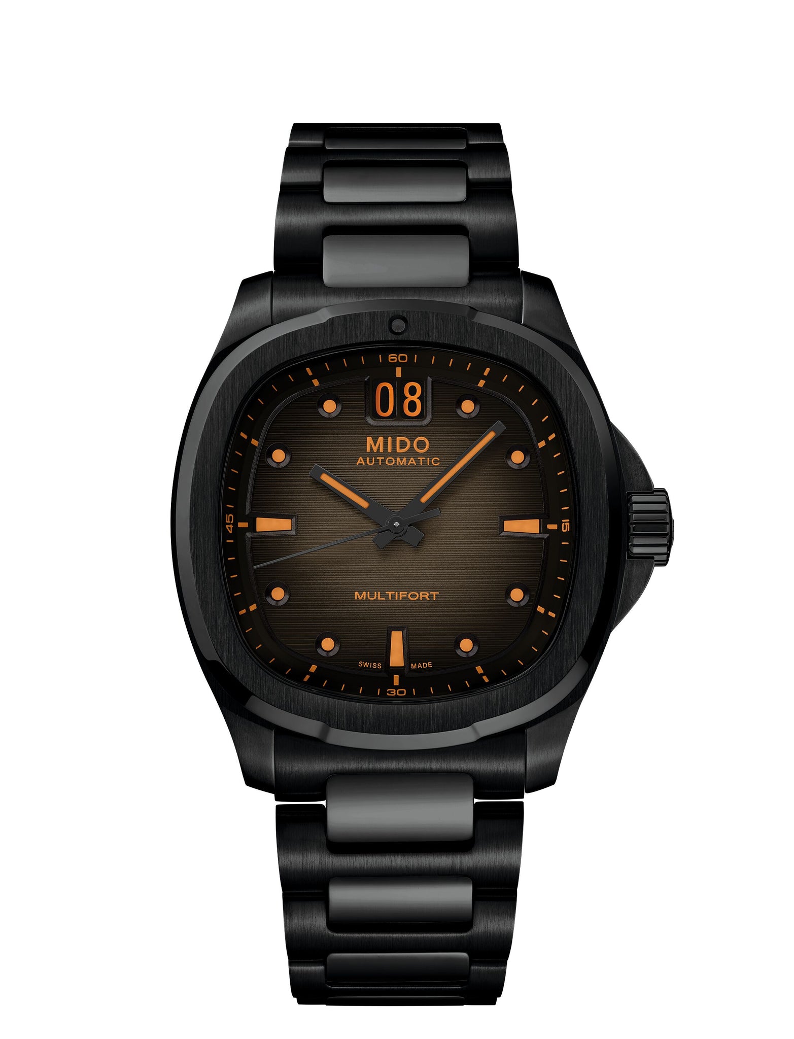 MIDO Multifort TV Big Date Automatic (Grey Dial / 40mm / Orange Accents)