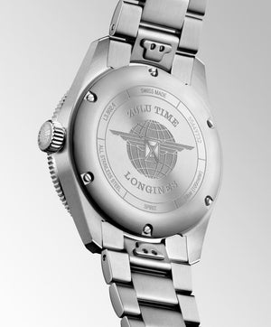 Longines Spirit Zulu Time Automatic (Black Dial / 39mm / Black & Grey Bezel)